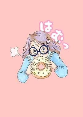 Girl Eating Donut