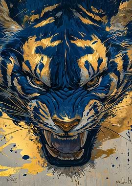 Blue and Gold Tiger