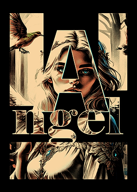 Angel Woman Art Print