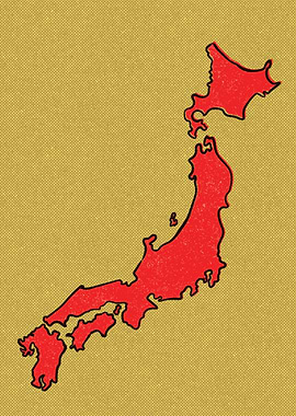 Japan Map Illustration