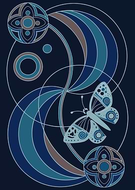 Abstract Butterfly Art