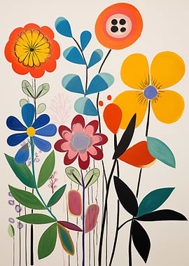 Abstract Floral Painting