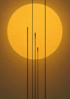 Abstract Sun and Lines