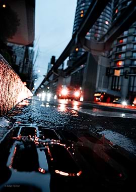 Rainy City Street