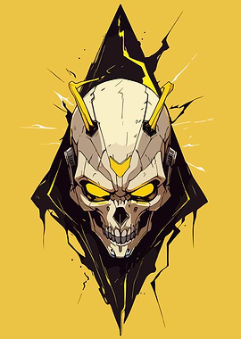 Cyberpunk Skull Illustration