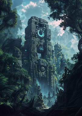 Ancient Ruins in Jungle
