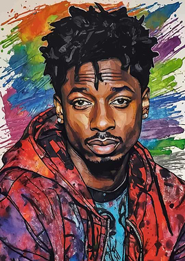 21 Savage Watercolor