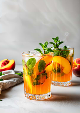 Peach & Mint Iced Tea