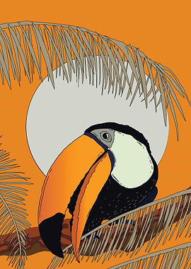 Toucan in Palm Tree