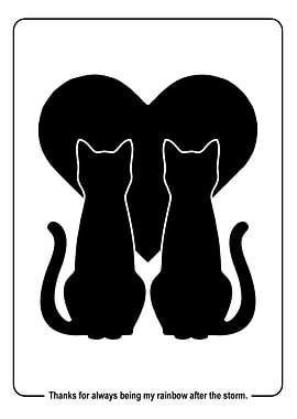 Two Cats and a Heart