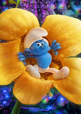 Smurf in a Flower