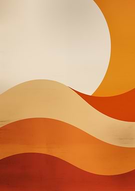 Abstract Orange Waves