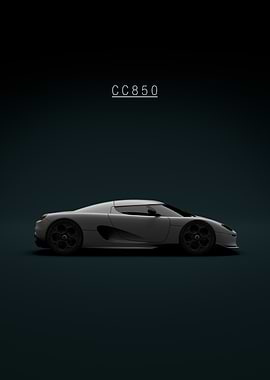 Koenigsegg CC850 Grey Supercar Side View