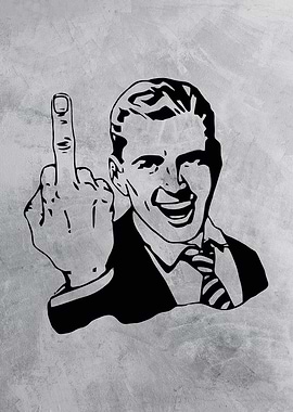 Man Giving Middle Finger