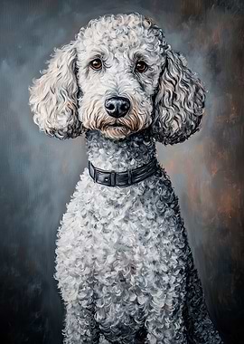 Poodle Portrait Painting