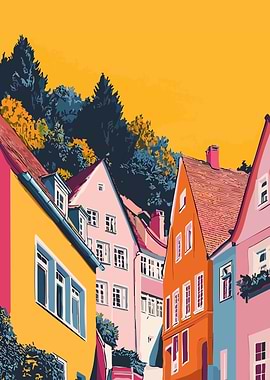 Colorful European Town