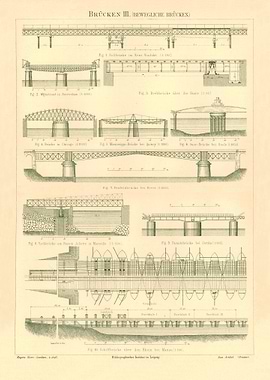 Vintage Bridge Construction German