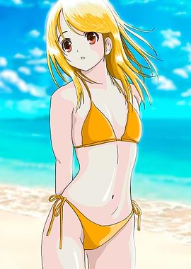 Anime Girl in Bikini