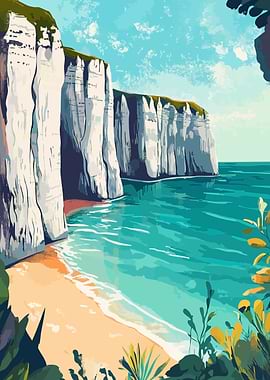 Coastal Cliffs Seascape