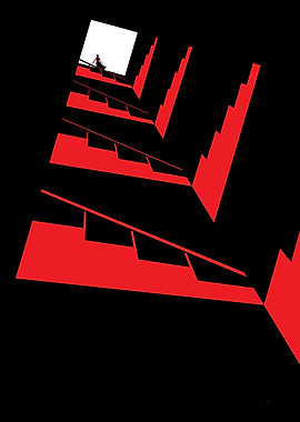 Red and Black Staircase