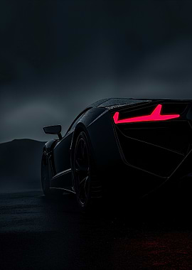 Black Sports Car Night