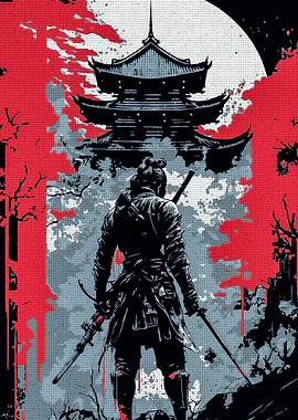 Samurai Warrior Silhouette