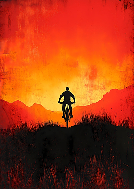 Silhouette Mountain Biking