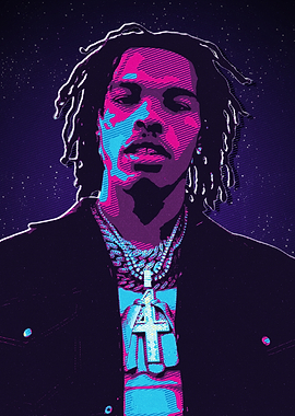 Lil Baby 80s Retro Art