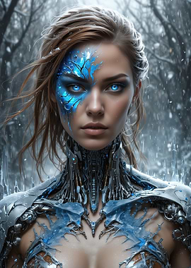 Cybernetic Woman in Winter