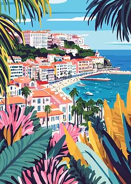 French Riviera Palm Trees