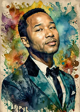 John Legend Watercolor Portrait