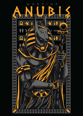 Anubis Warrior Illustration