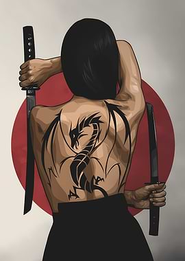 Dragon Tattoo Samurai