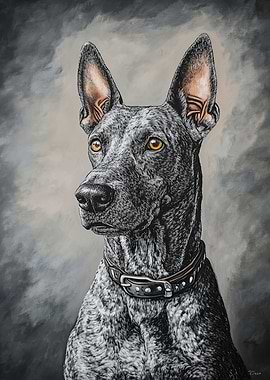 Black and White Dog Portrait