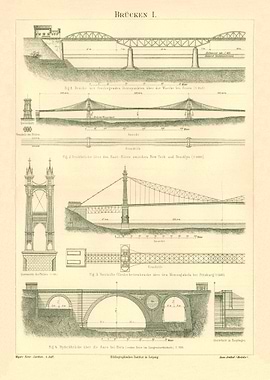 Vintage Bridge Construction German