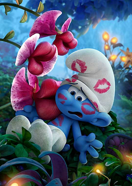 Smurf Covered in Kisses