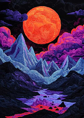 Night Sky Mountainscape