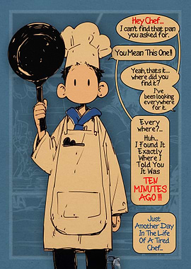 Day in The Life of a Tired Chef Comic Page