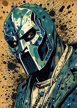 MF DOOM Mask Illustration