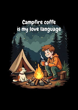 Campfire Coffee is my Love Language - Camping with Dog in Nature
