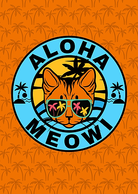 Aloha Meow Cat Design