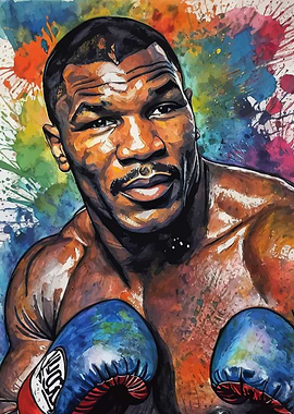 Mike Tyson Watercolor Portrait