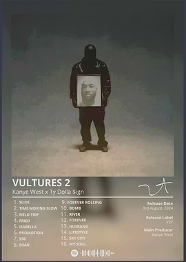 Kanye West x Ty Dolla $ign - Vultures 2 Album Cover