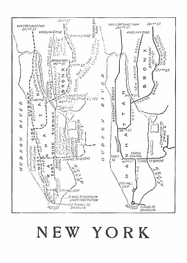 Vintage NYC Subway Map