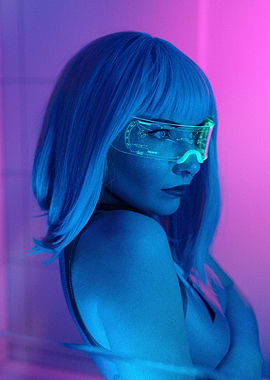 Cyberpunk Woman with Goggles