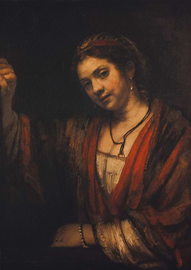 Woman in Red Shawl