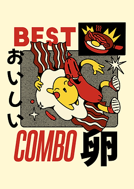 Retro Combo Breakfast Cartoon