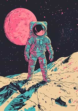 Astronaut on Alien Planet