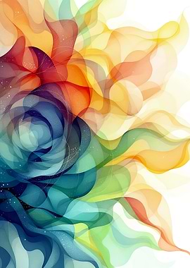 Abstract Colorful Swirls