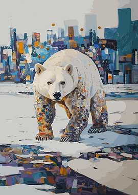 My Habitat Polar Bear in Cityscape
